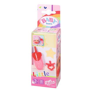 Zapf baby born flesje en speen 36cm assorti