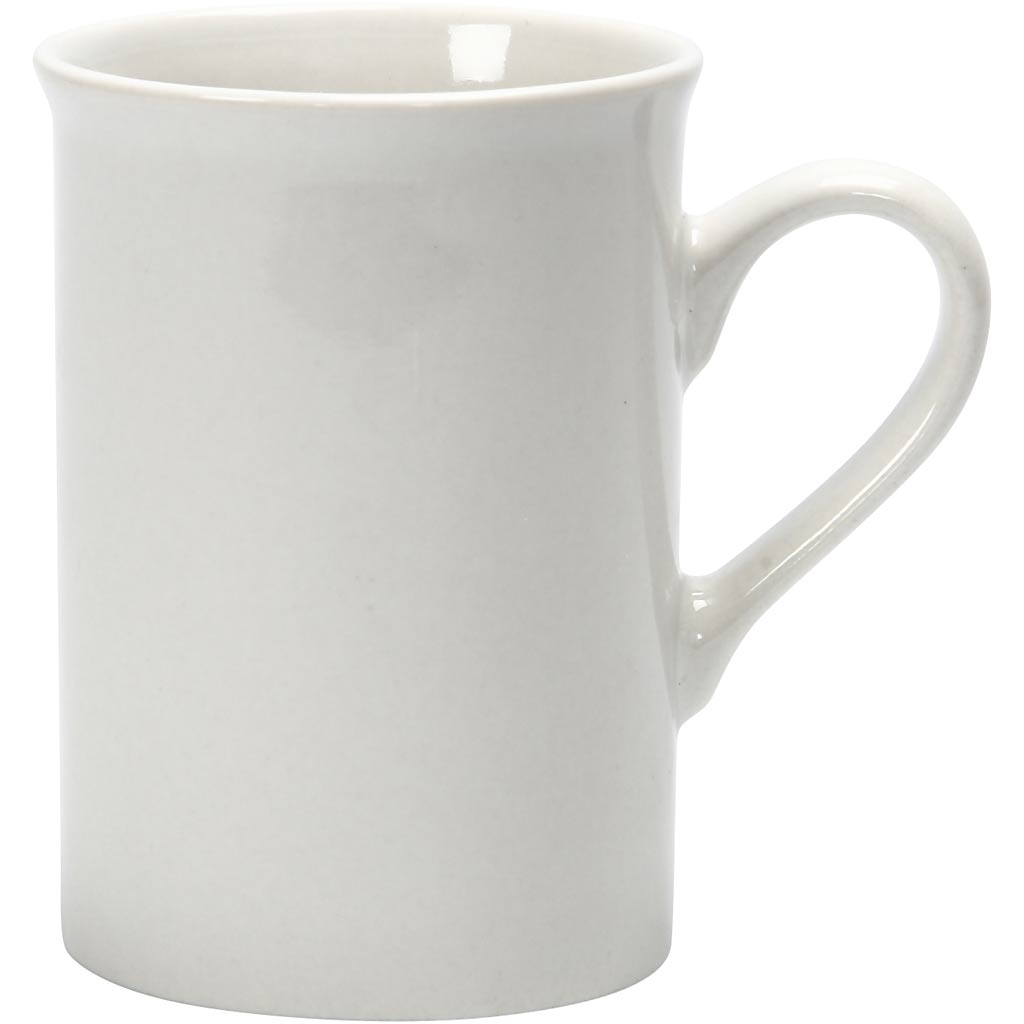 Creativ company mokken, h: 10 cm, d 7,4 cm, wit, 2 stuk 1 doos