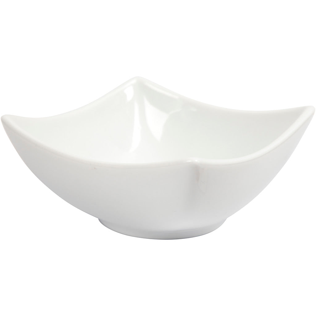 Creativ company schaal, h: 4,5 cm, d 10 cm, wit, 2 stuk 1 doos