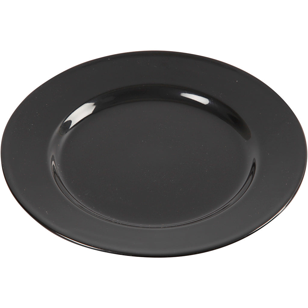 Creativ company bordjes, d 19 cm, zwart, 6 stuk 1 doos
