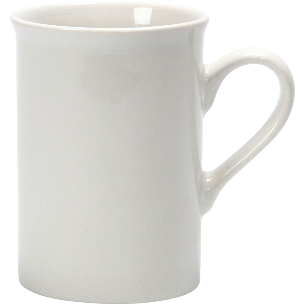 Creativ company mokken, h: 10 cm, d 7,4 cm, 245 ml, wit, 1 stuk