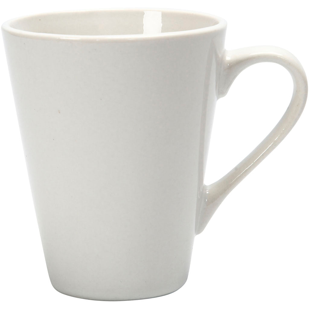 Creativ company mokken, h: 10 cm, d 5-8 cm, 250 ml, wit, 1 stuk