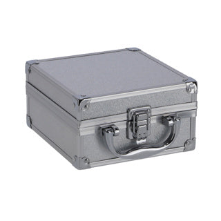 Casuelle aluminium mini cosmetische koffer zilver
