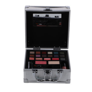 Casuelle aluminium mini cosmetische koffer zilver