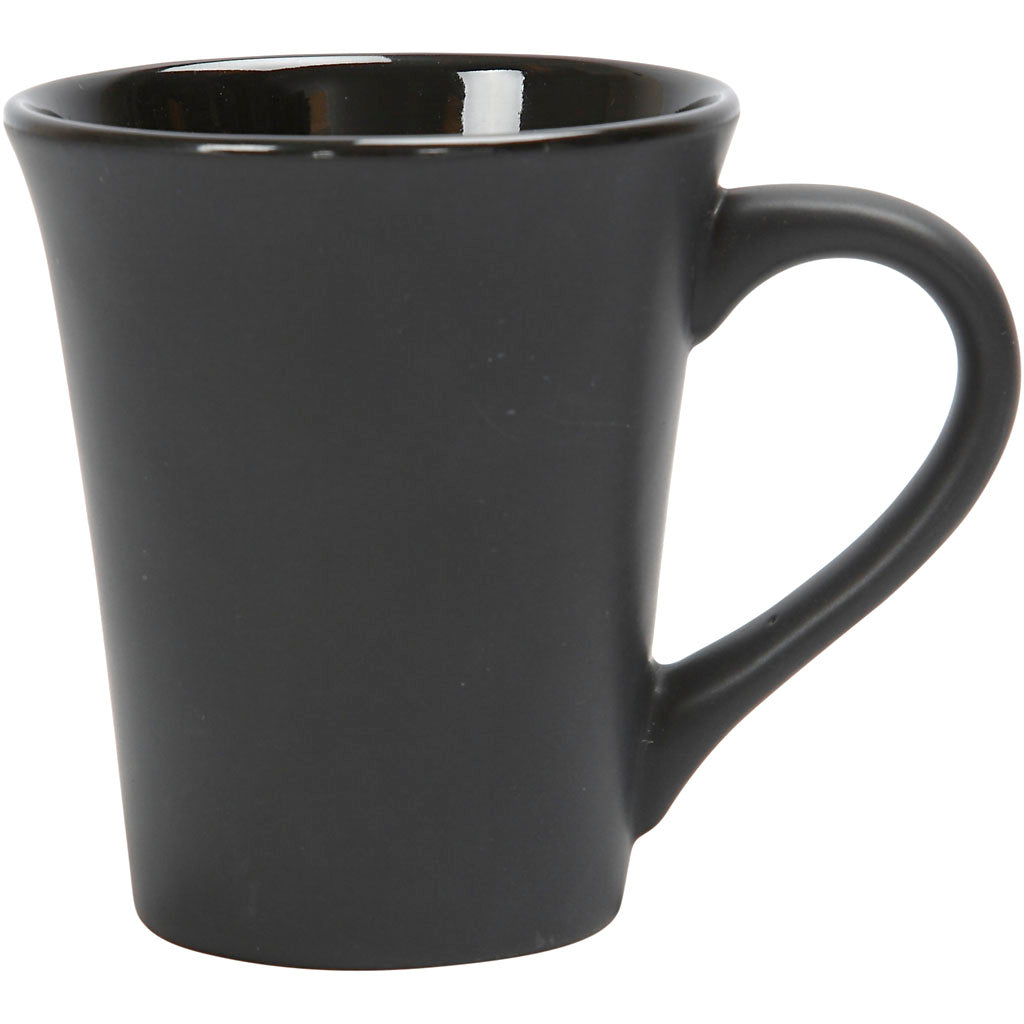 Creativ company mok, h: 10 cm, d 5,9-8,7 cm, zwart, 1 stuk