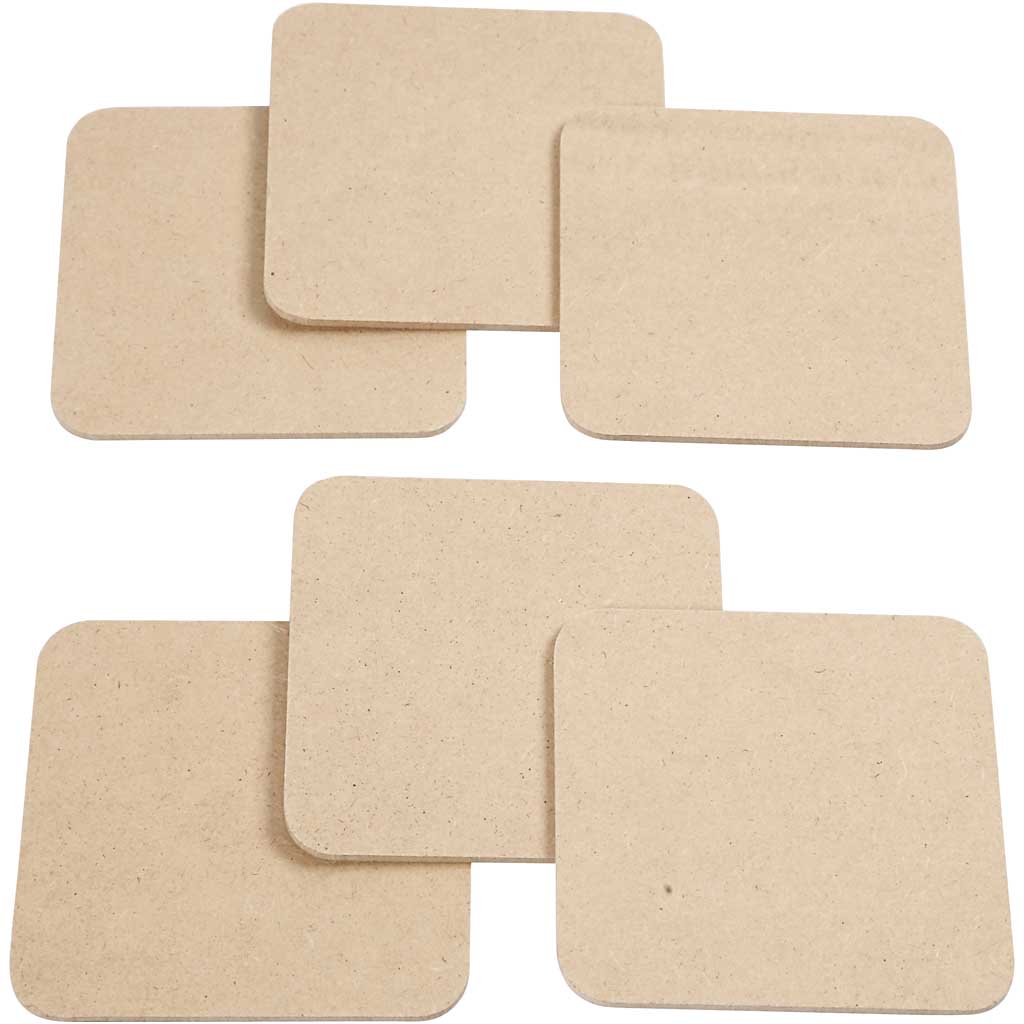 Onderzetters MDF, 6st.