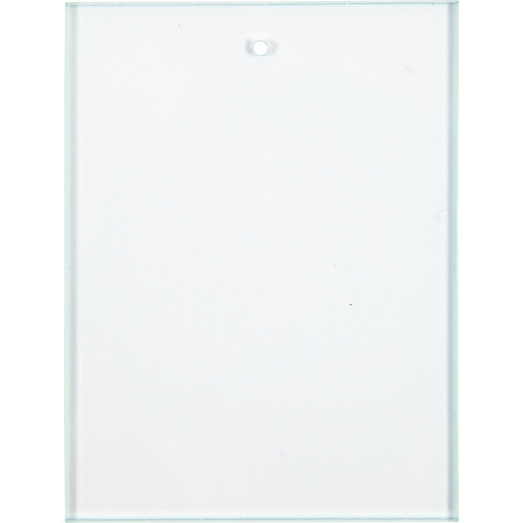 Creativ company glazen platen, afm 8x6 cm, dikte 3 mm, 10 stuk 1 doos