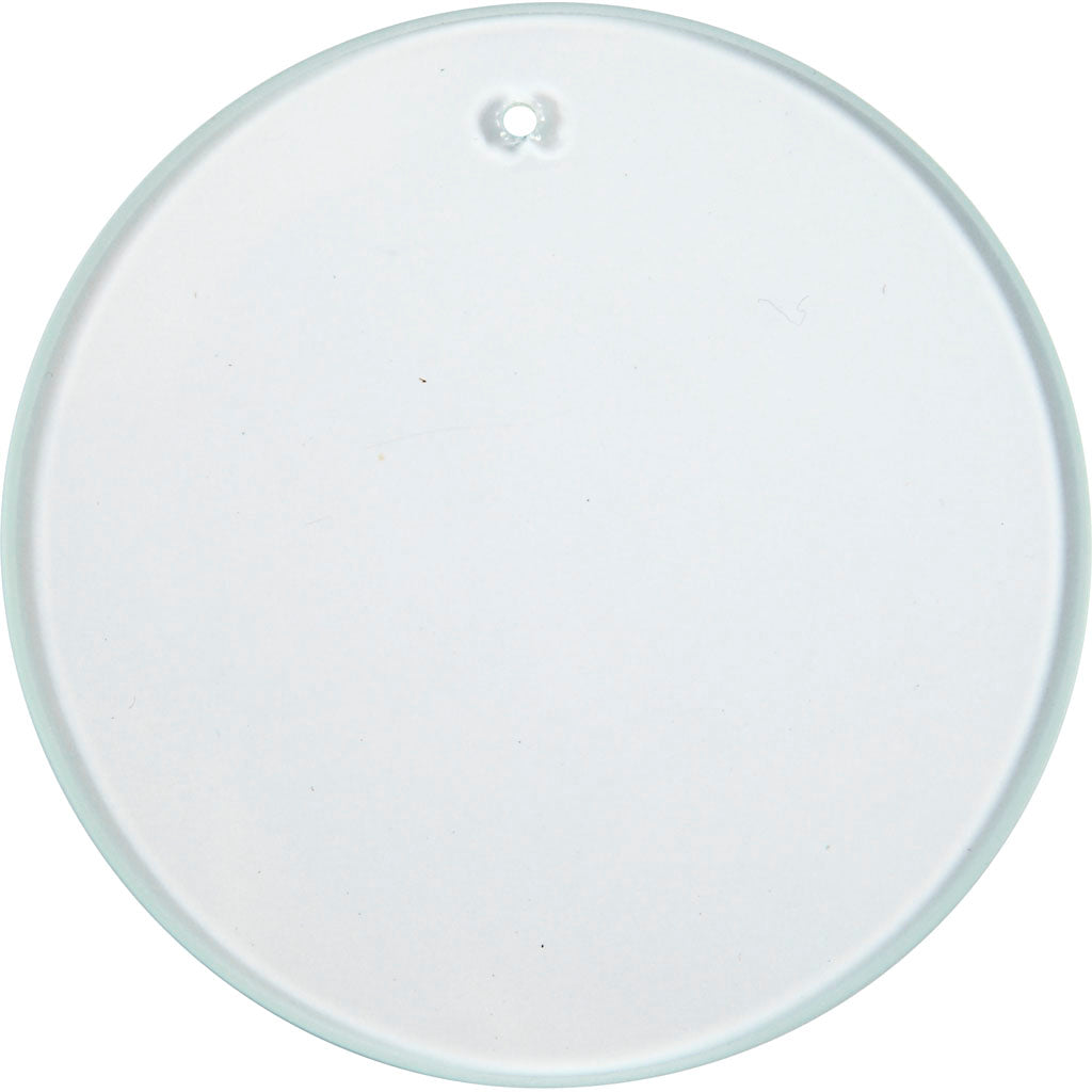 Creativ company glazen platen, rond, d 7 cm, dikte 3 mm, 10 stuk 1 doos