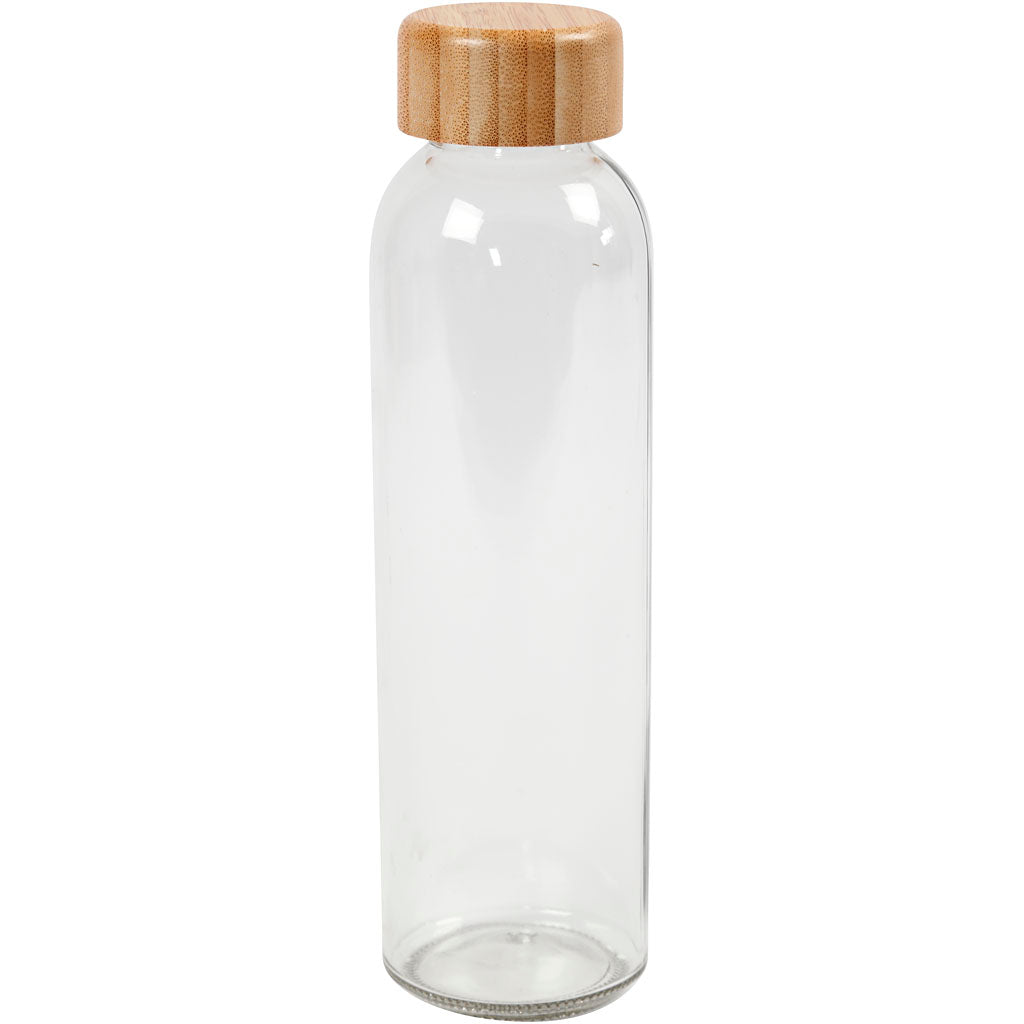 Creativ Company Waterfles met Bamboe Deksel
