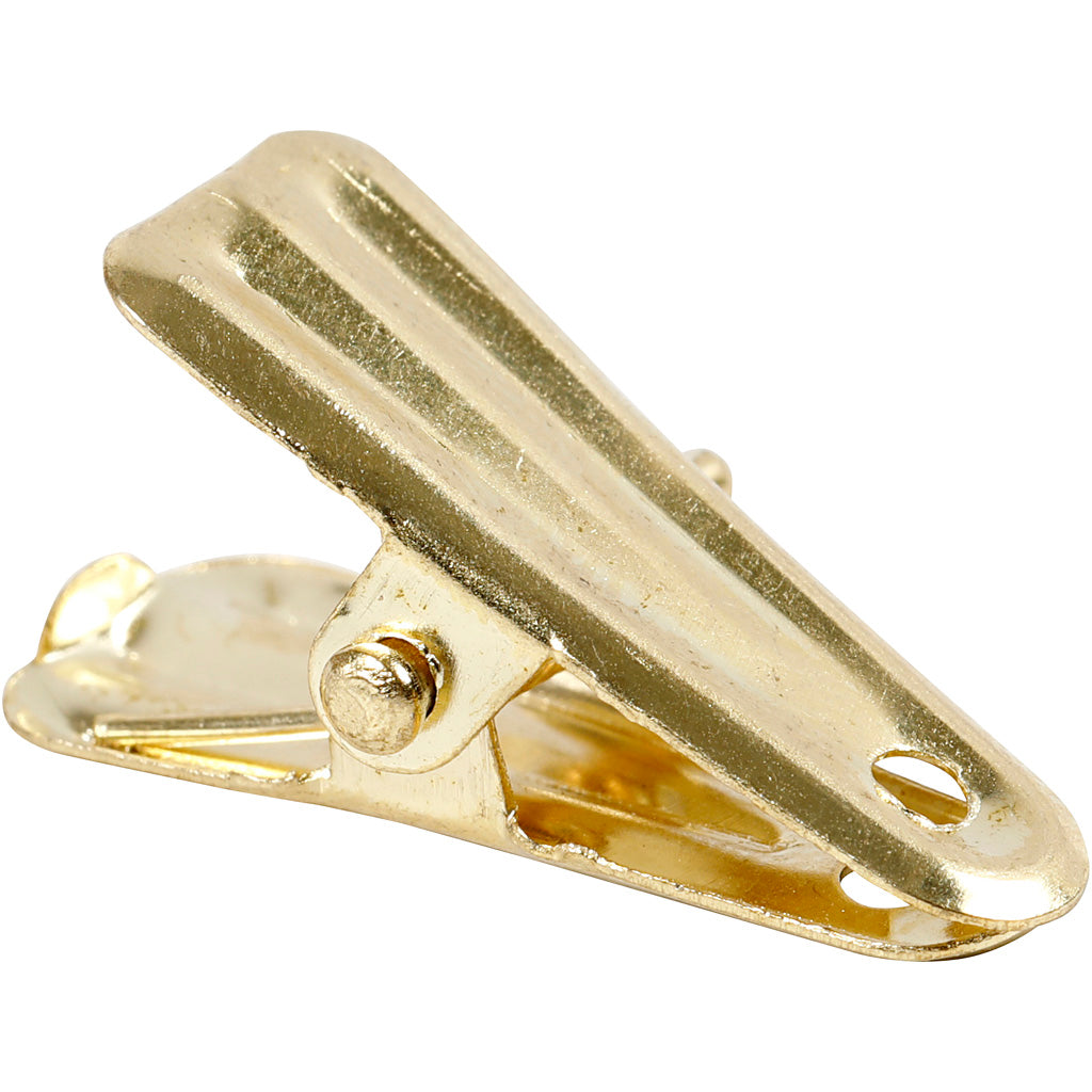 Creativ company deco knijpers, l: 27 mm, b: 14 mm, goud, 10 stuk 1 doos