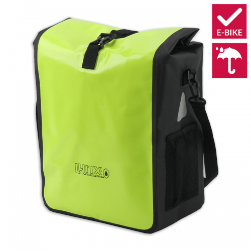 Lynx Vally xl e-bike enkele fietstas 21l. neon geel