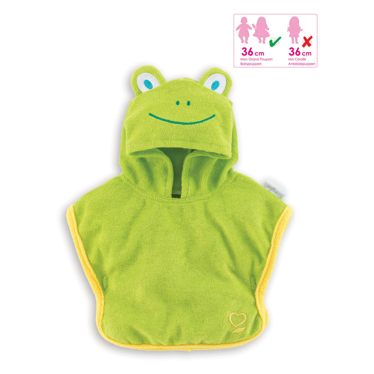Corolle Mon Grand Poupon Poppen Badjas Kikker, 36cm