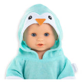 Corolle badcape voor babypop - pinguin, 36cm