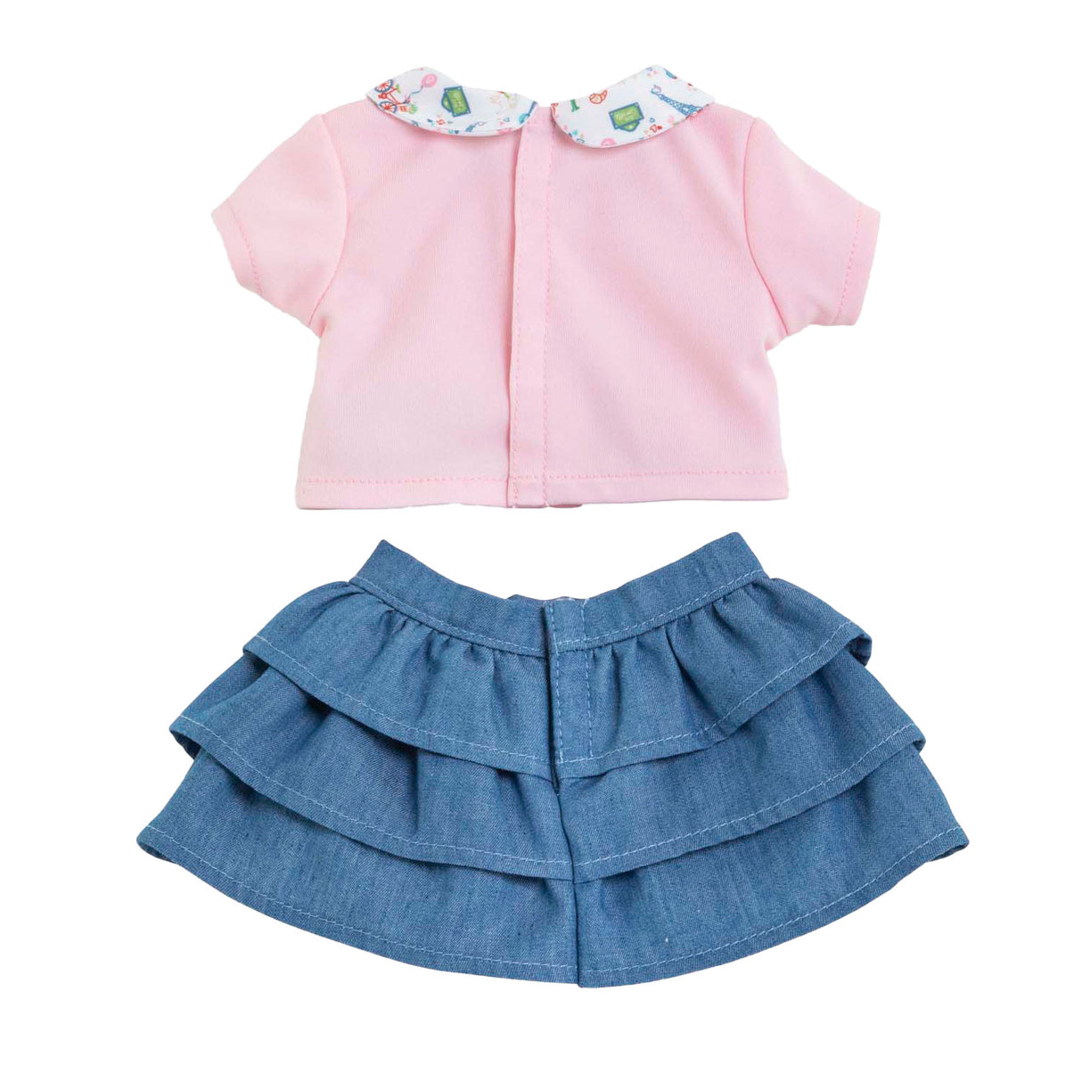 Corolle rok met ruches en t-shirt voor babypop, 36cm.