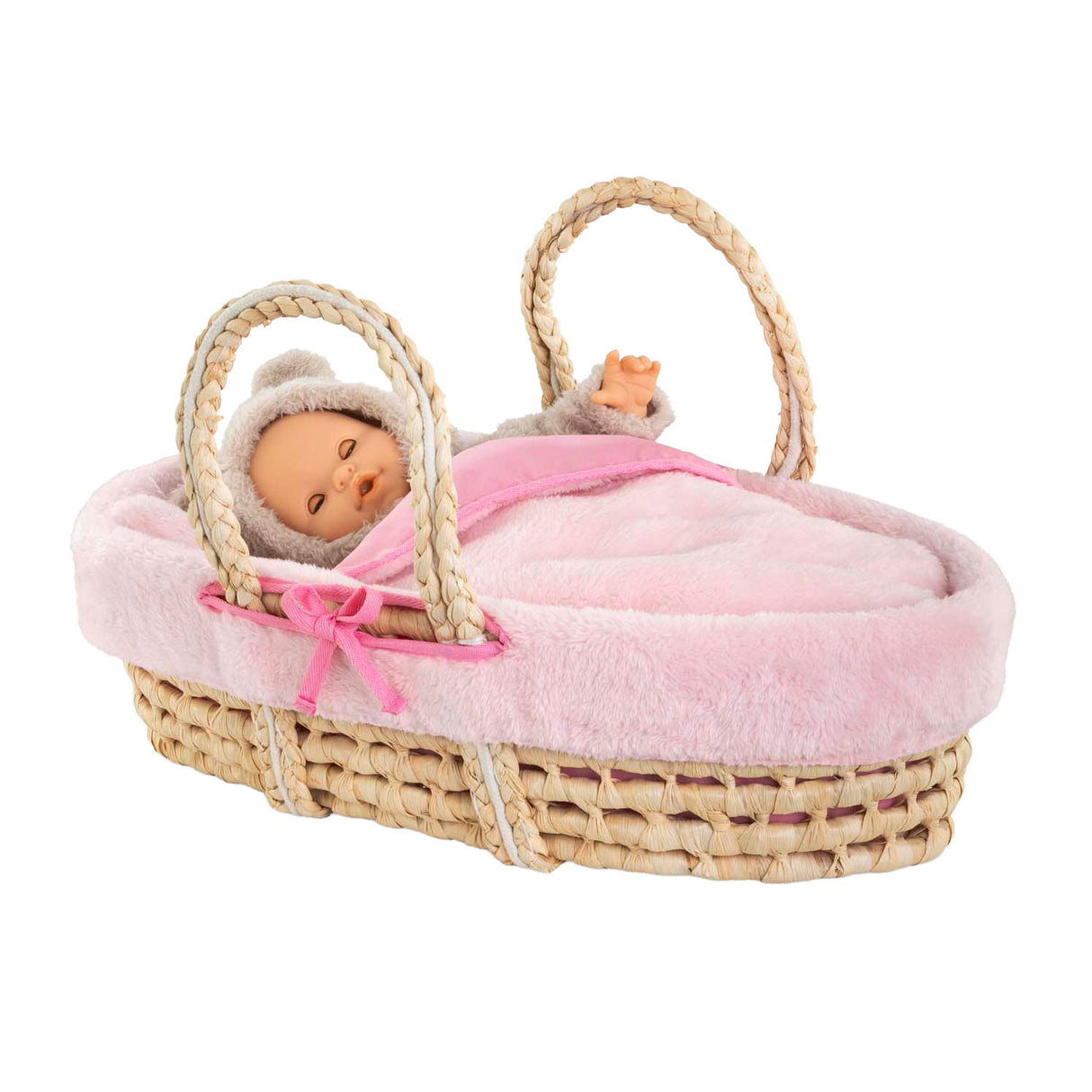 Corolle gevlochten mandenset set voor babypop - pluche