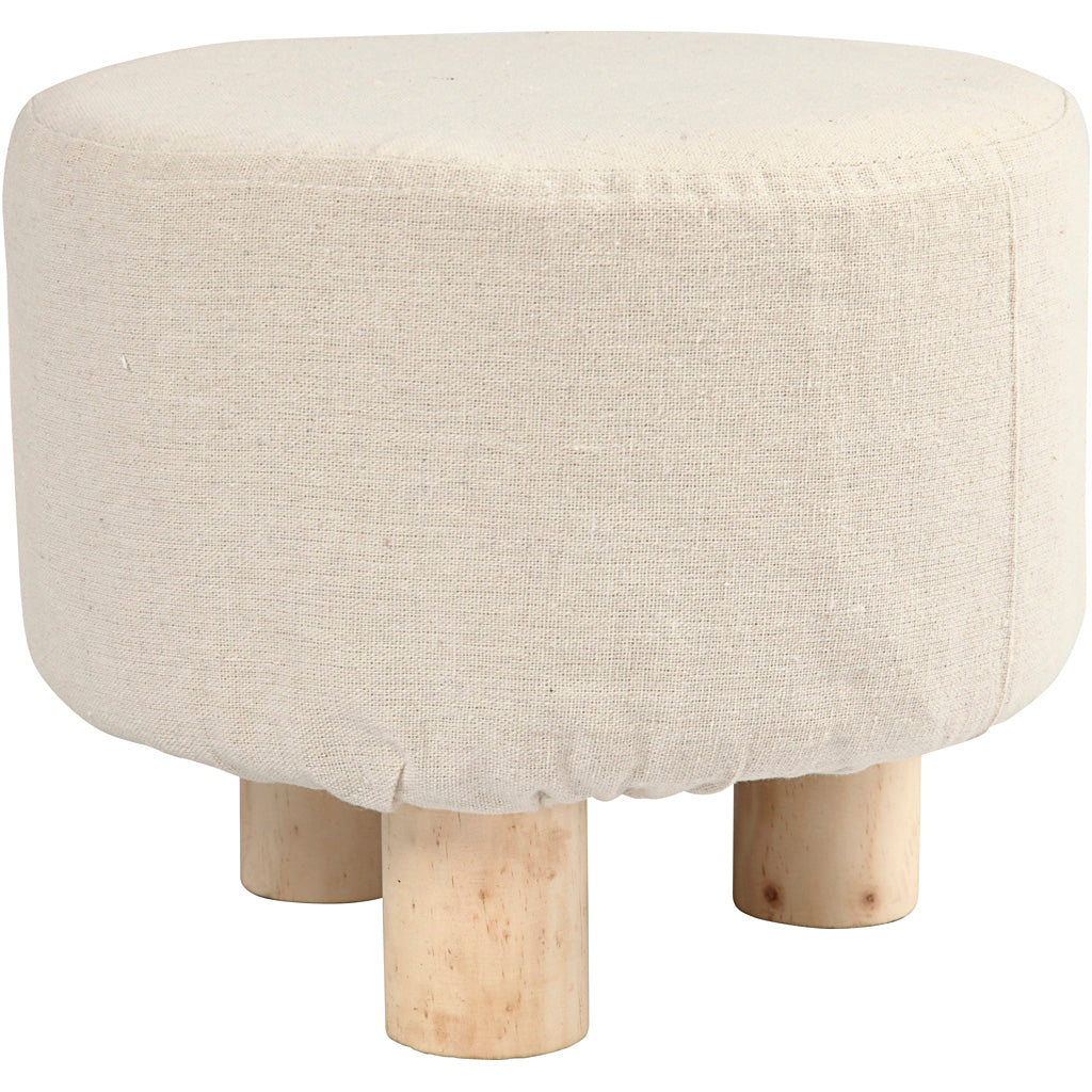 Creativ company voetenkrukje, h: 21,5 cm, d 26 cm, 1 stuk