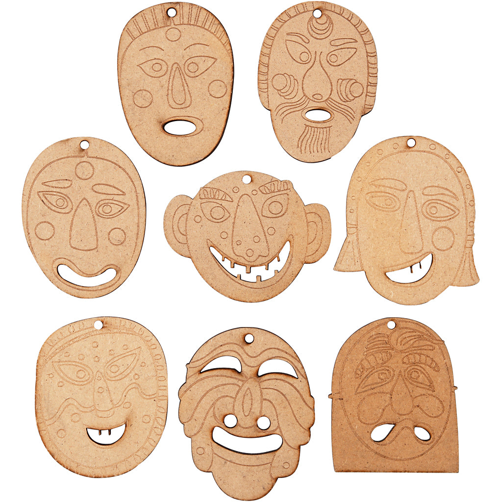 Creativ company maskers, afm 5,5-7 cm, dikte 4 mm, 24 stuk 1 doos