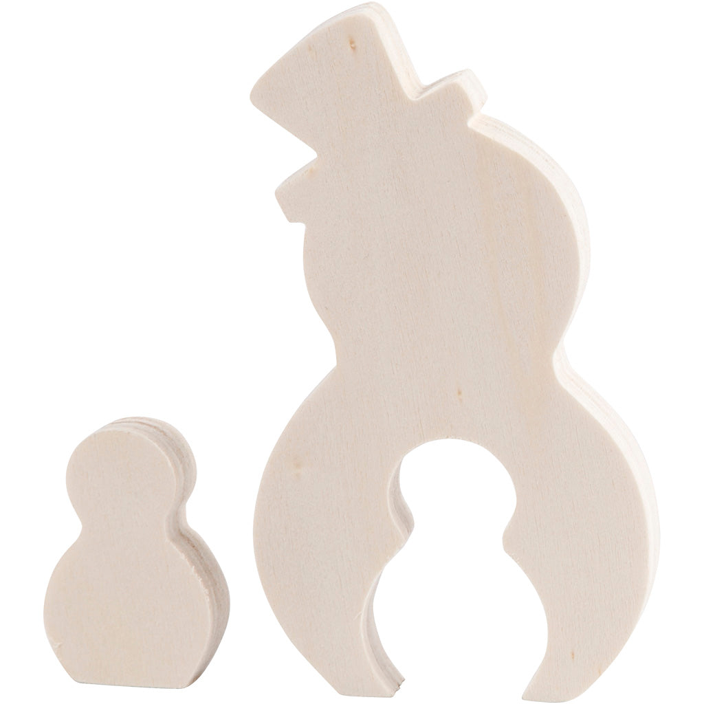 Creativ company 2in1 figuren, sneeuwpop, h: 4,5+11,5 cm, d: 1,2 cm, b: 3+6,5 cm, 1 set