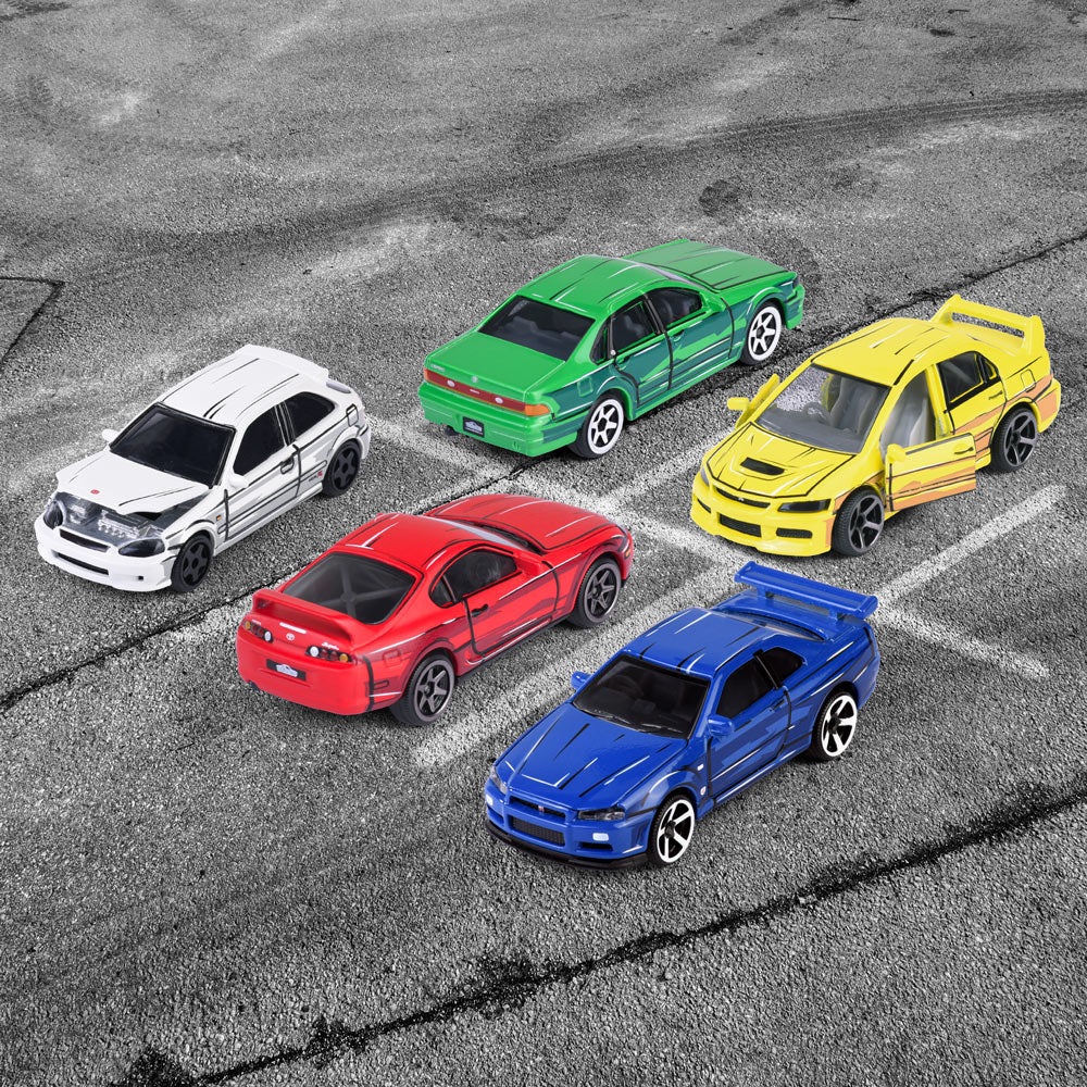 Majorette japan series die-cast auto's giftpack, 5st.