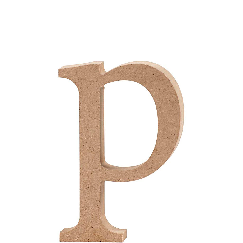 Creative bedrijfsletter, p, h: 12,8 cm, dikte 2 cm, 1 stuk