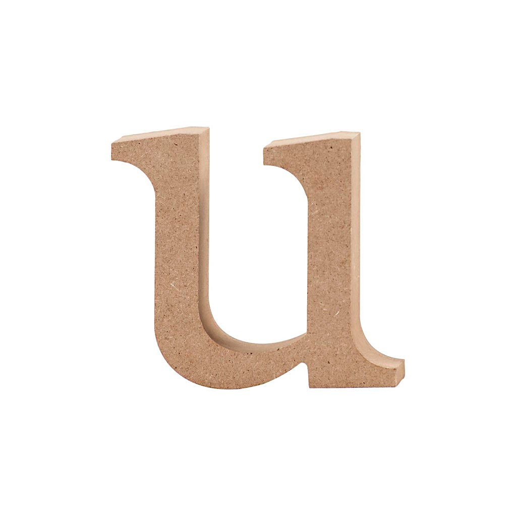Creative bedrijfsletter, u, h: 8,5 cm, dikte 2 cm, 1 stuk