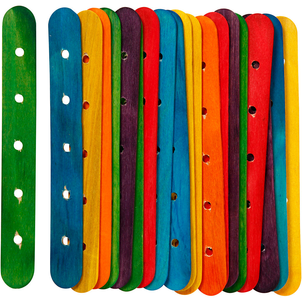 Constructiestokjes, diverse kleuren, 20st.