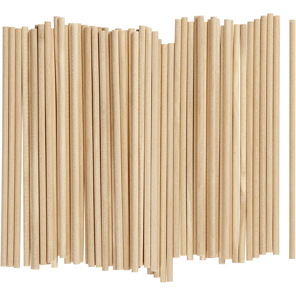 Creativ company ronde stokken, l: 15 cm, d 4 mm, 100 stuk 1 doos