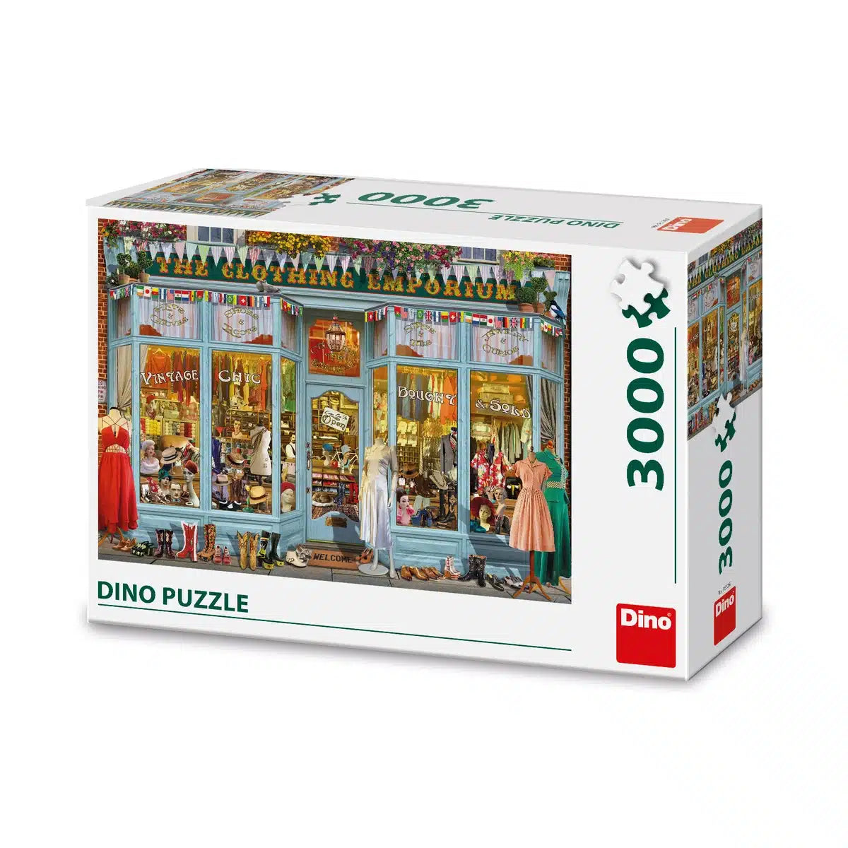 Dinotoys dinopuzzel van een modewinkel boetiek 3000 stukjes