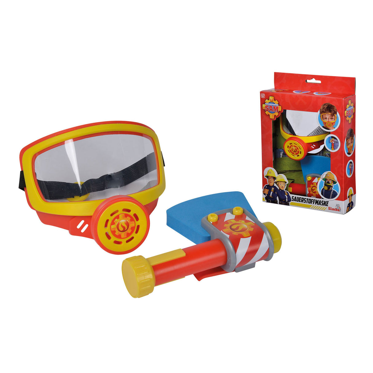 Simba brandweerman sam zuurstofmasker met brandbijl