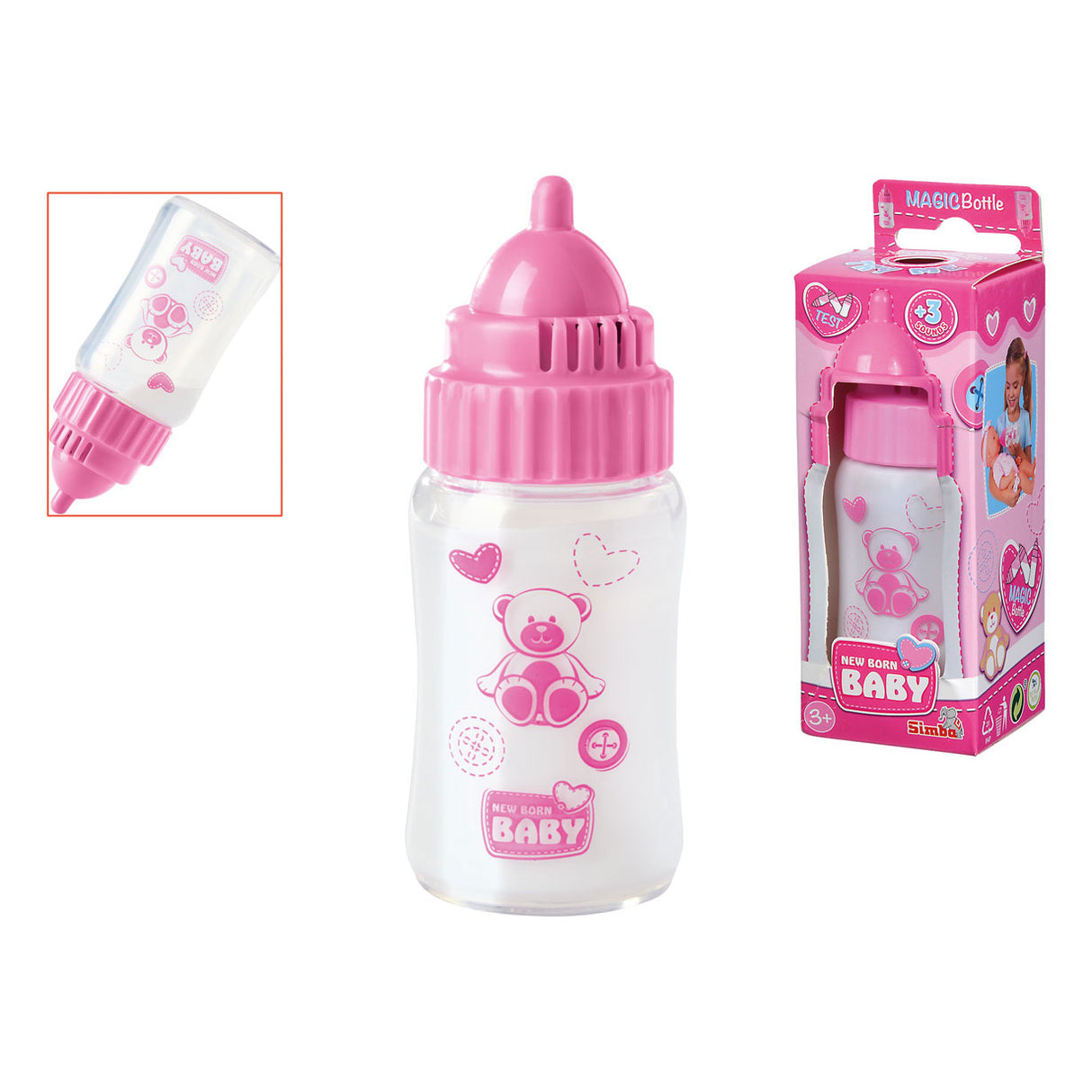 New born baby magisch drinkflesje