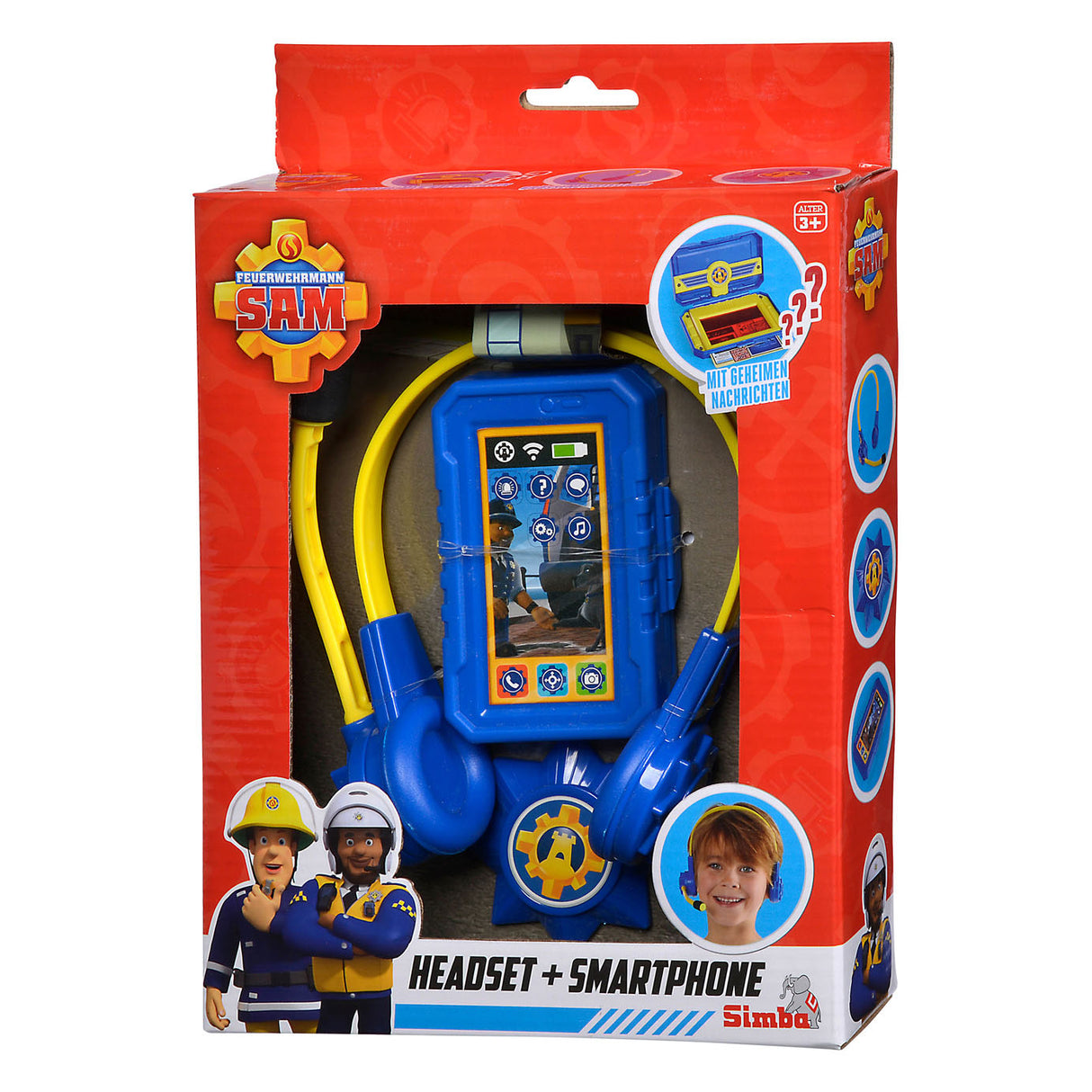 Simba politie headset en smartphone