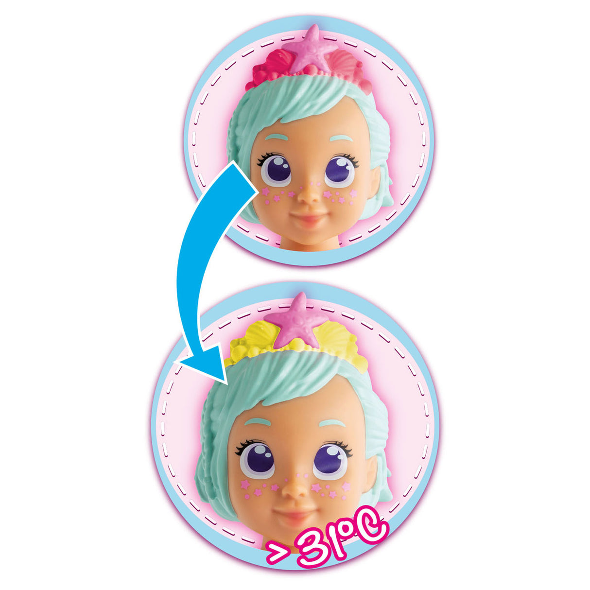 New Born Baby Zeemeermin Badpop