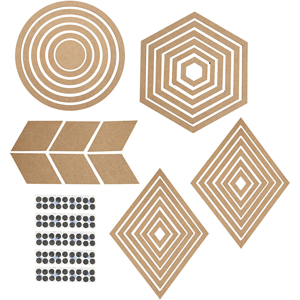 Creativ company muur decoraties, h: 5,5-29,5 cm, inhoud kan variëren , 10 set 1 doos