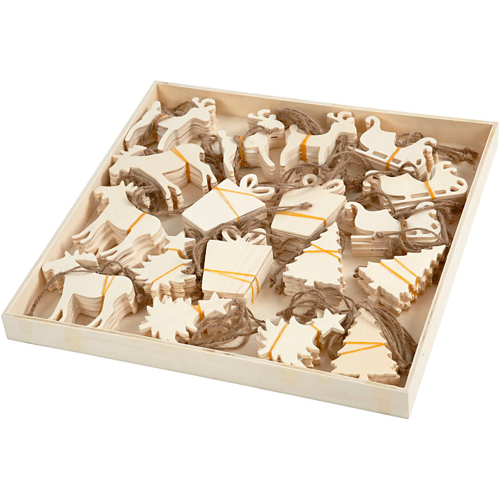 Creativ company ornamenten, afm 7-9 cm, dikte 4 mm, 90 stuk 1 doos