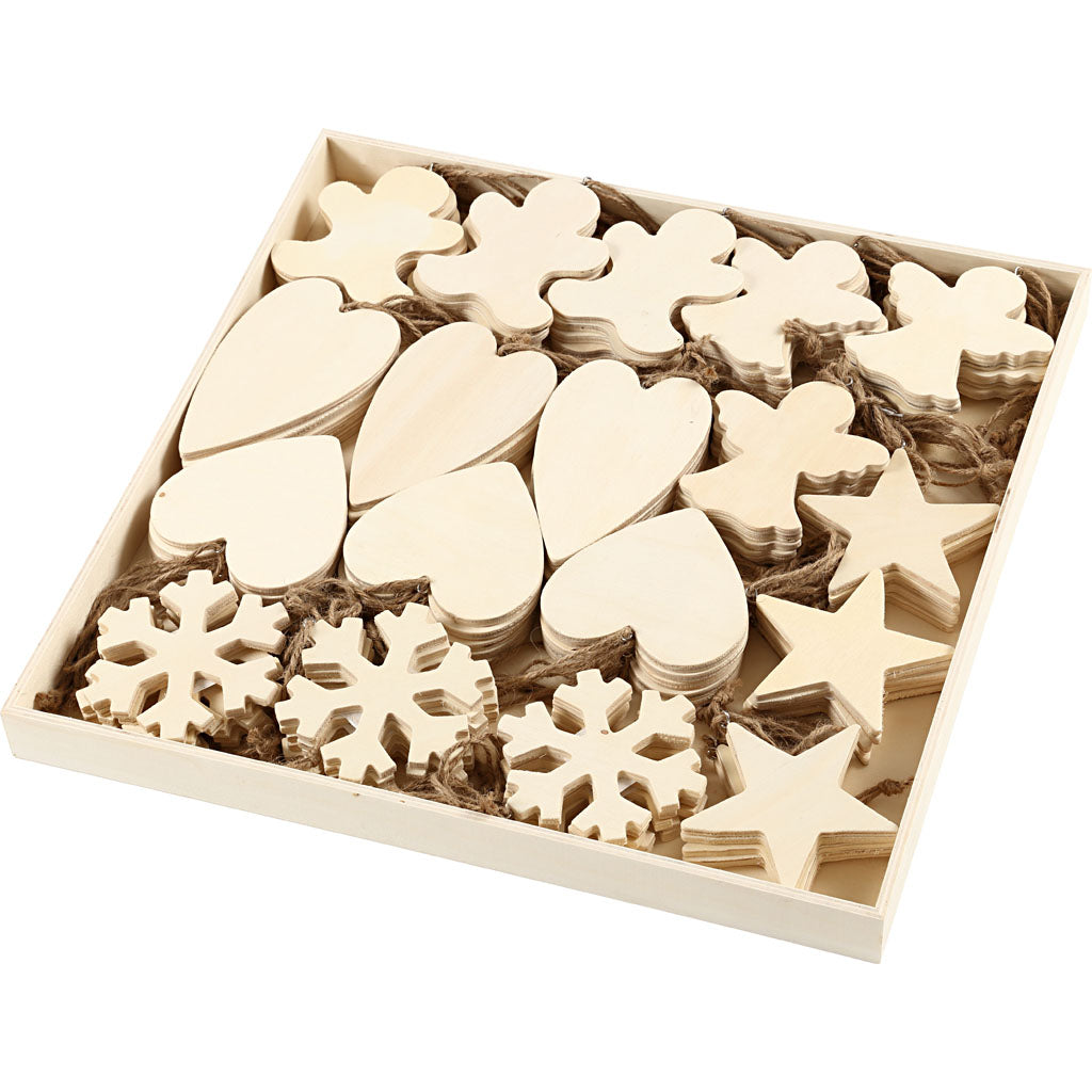 Creativ company ornamenten, afm 9-11 cm, dikte 4 mm, 90 stuk 1 doos