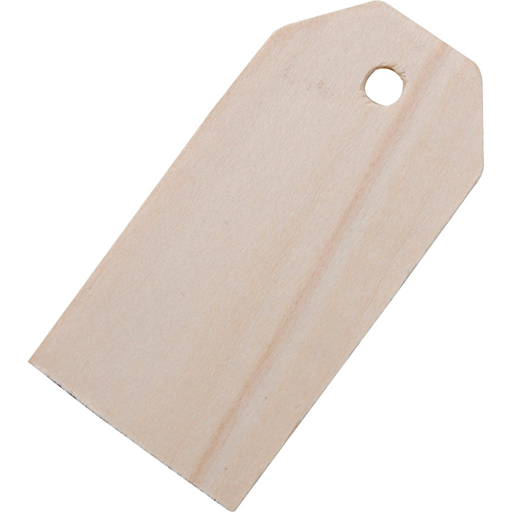 Houten Labels, 10st.