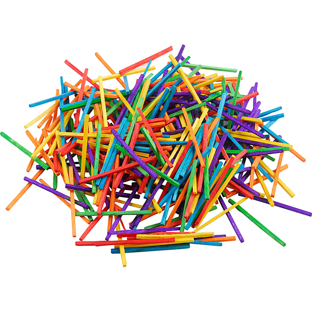 Creativ company luciferstokjes, l: 5 cm, diverse kleuren, 4300 stuk, 500 gr 1 doos
