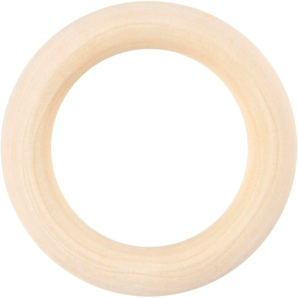 Creativ bedrijfsring hout, d 55 mm, 6 stuk 1 doos
