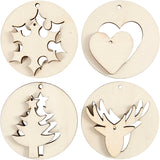Houten Kersthangers 2in1, 8st.