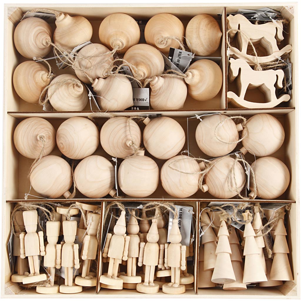 Creatief bedrijf kerstdecoratie, h: 5,5-9 cm, 72 stuk 1 doos