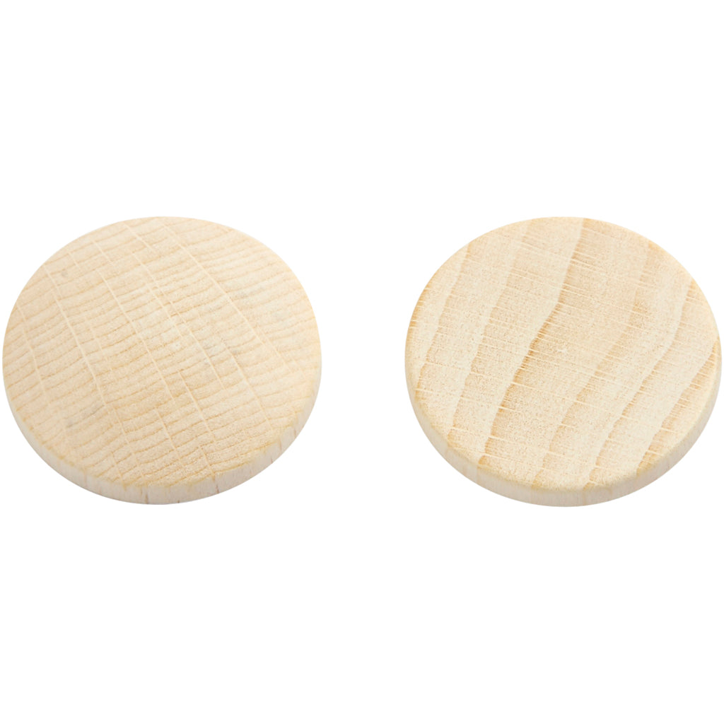 Creativ company houten knopen, d 25 mm, dikte 5 mm, 15 stuk 1 doos