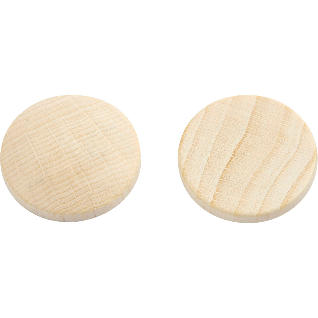Creativ company houten knopen, d 25 mm, dikte 5 mm, 150 stuk 1 doos