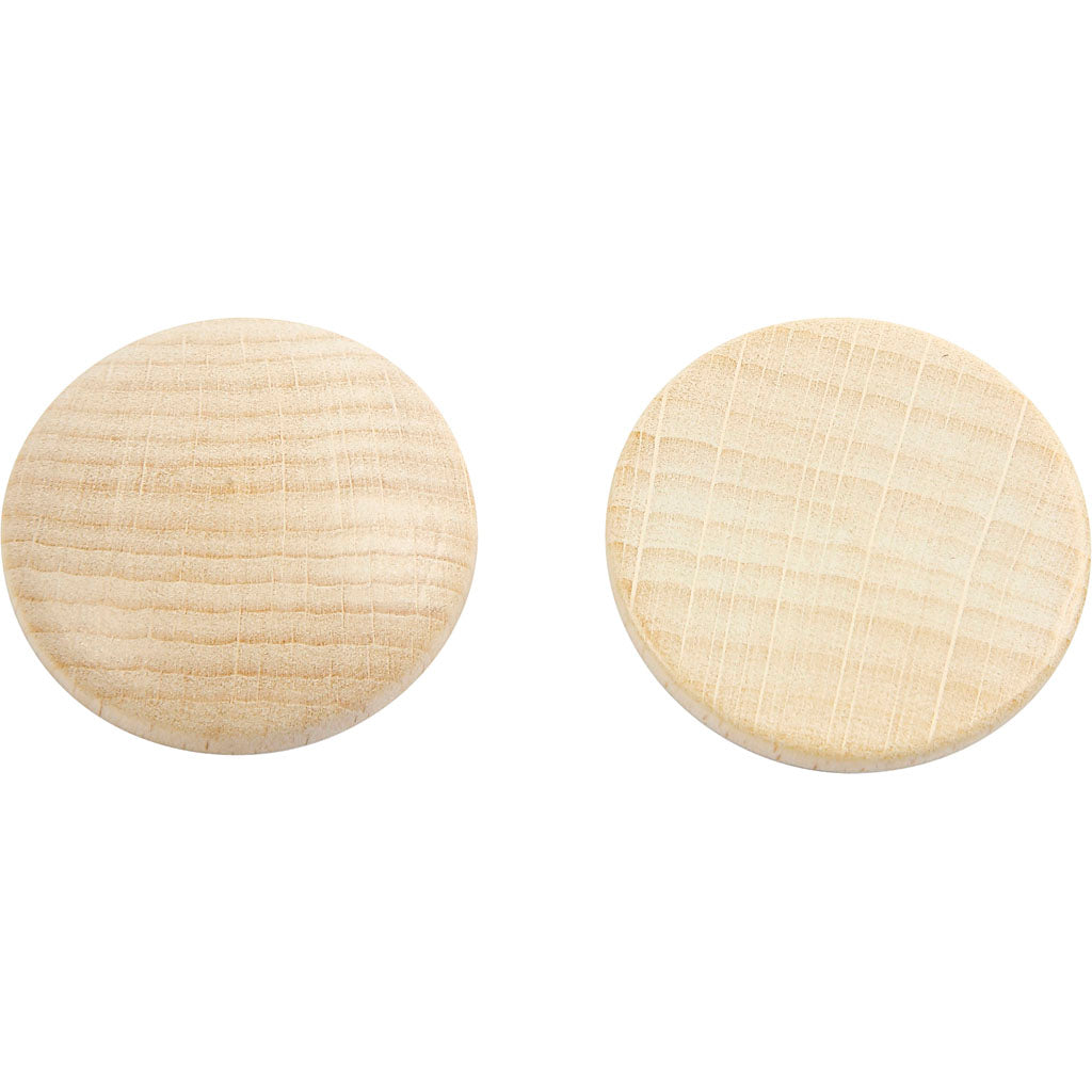 Creativ company houten knopen, d 30 mm, dikte 6 mm, 150 stuk 1 doos