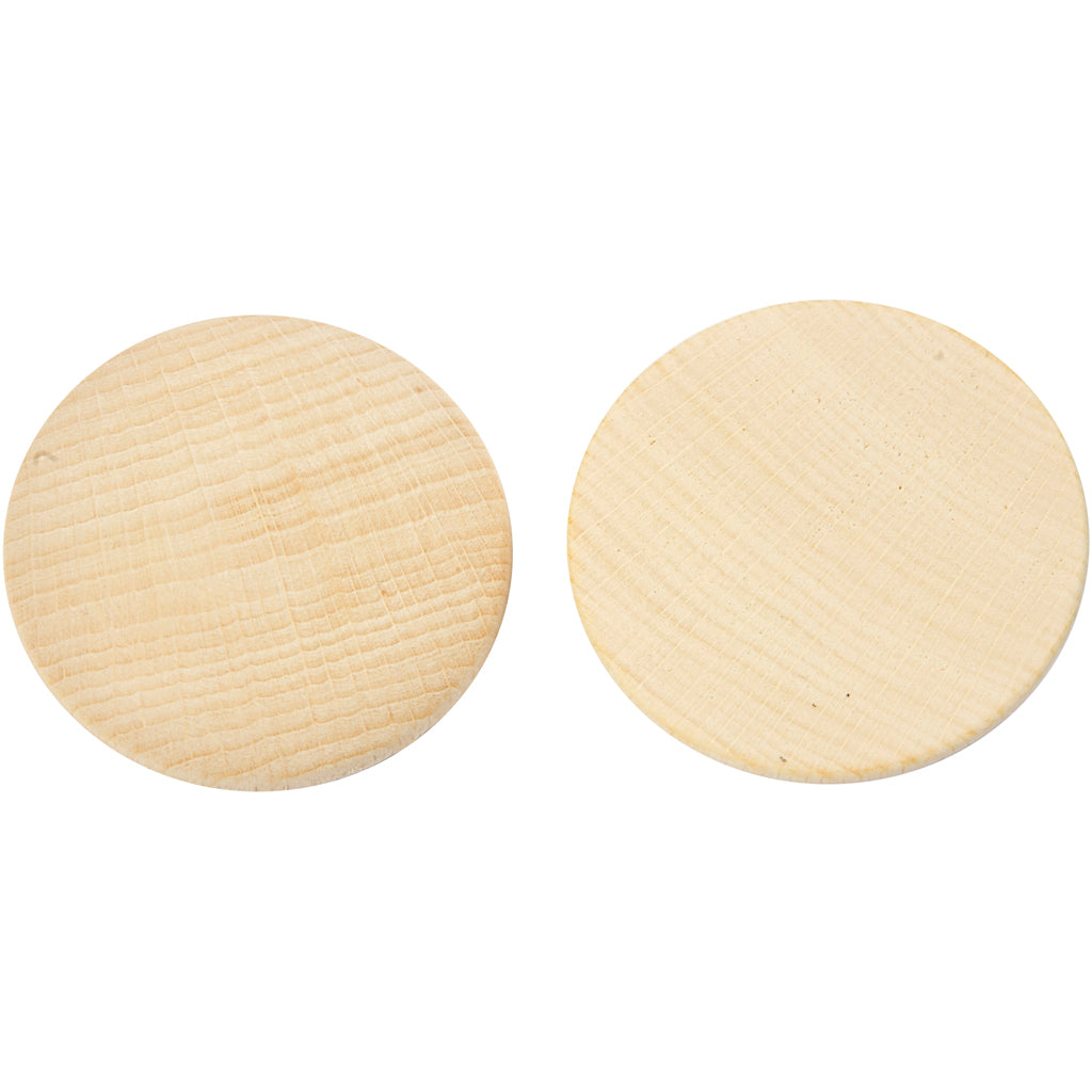 Creativ company houten knopen, d 50 mm, dikte 10 mm, 50 stuk 1 doos