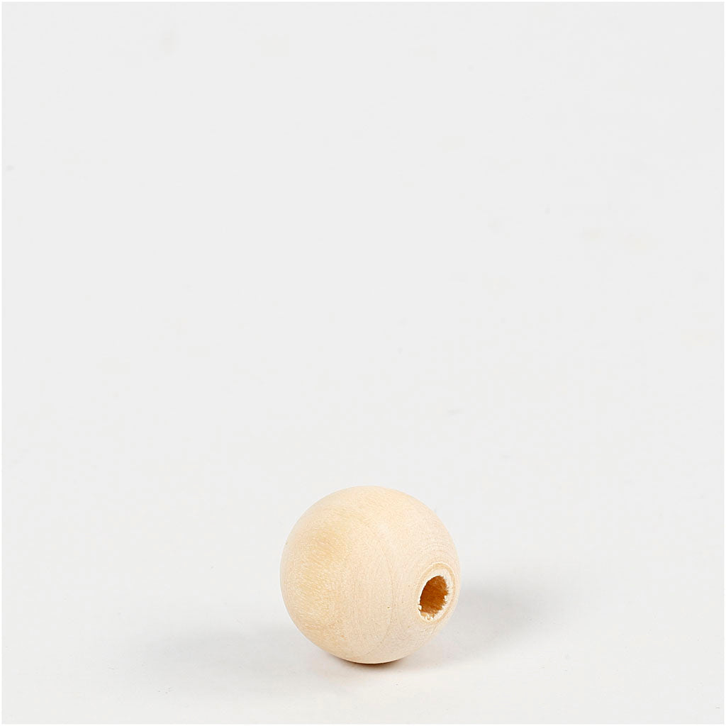 Creativ company houten kraal, d 15 mm, gatgrootte 3 mm, 20 stuk 1 doos