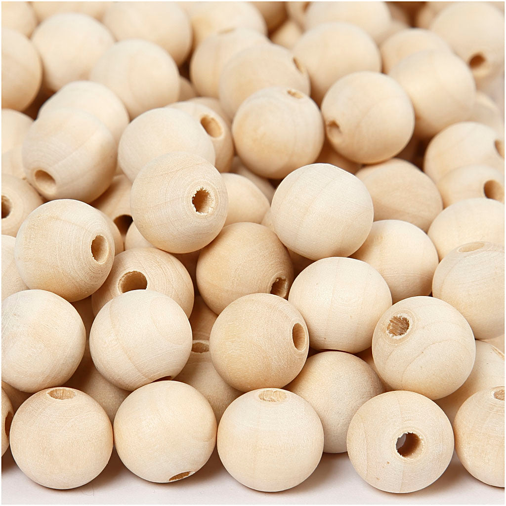 Creativ company houten kraal, d 15 mm, gatgrootte 3 mm, 500 stuk 1 doos