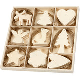 Versier je Houten Kerst Hangers, 72st.