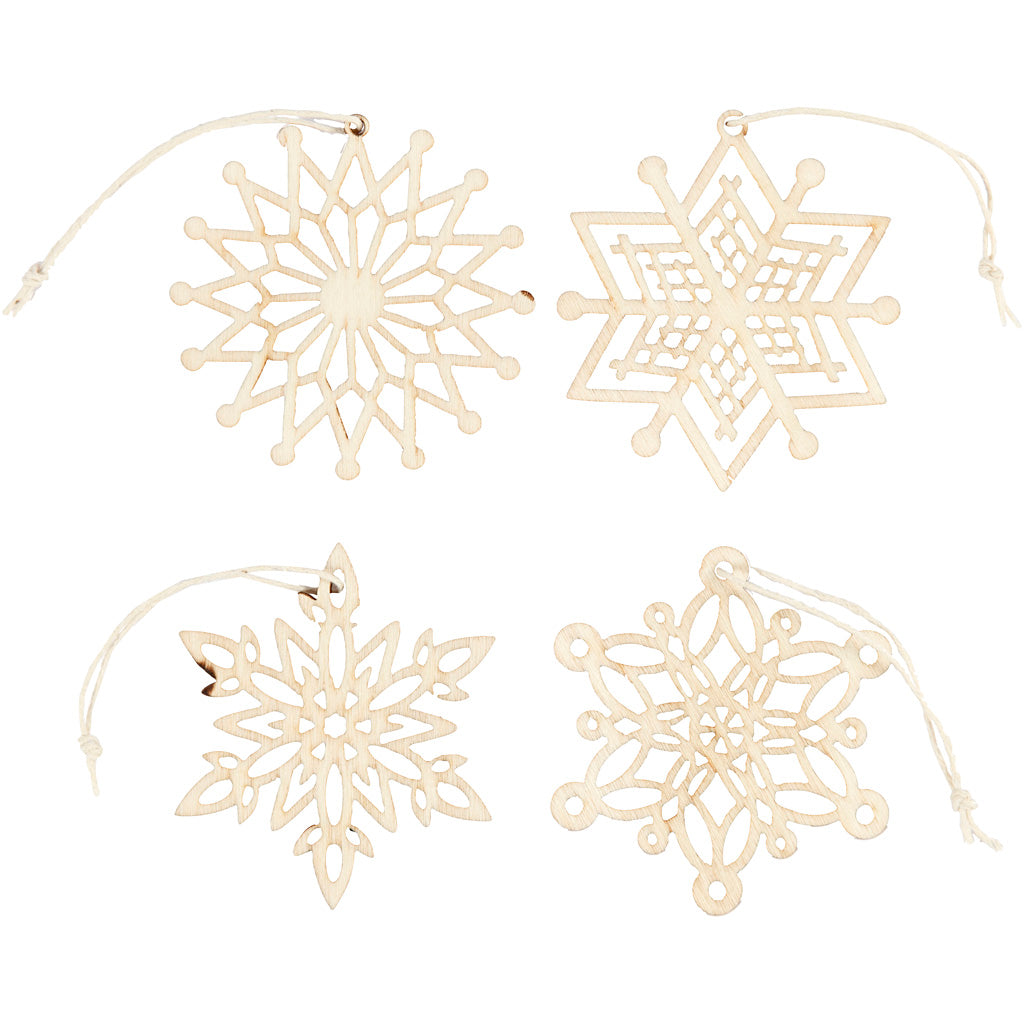 Creativ company ornamenten, d 7 cm, dikte 0,3 cm, 8 stuk 1 doos