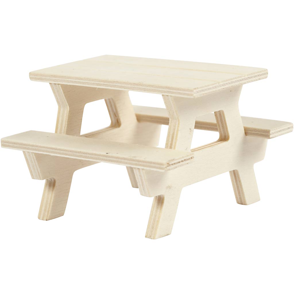 Creativ company picknickbank, h: 5,5 cm, l: 8 cm, b: 8 cm, 1 stuk