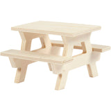 Creativ company picknickbank, h: 5,5 cm, l: 8 cm, b: 8 cm, 1 stuk